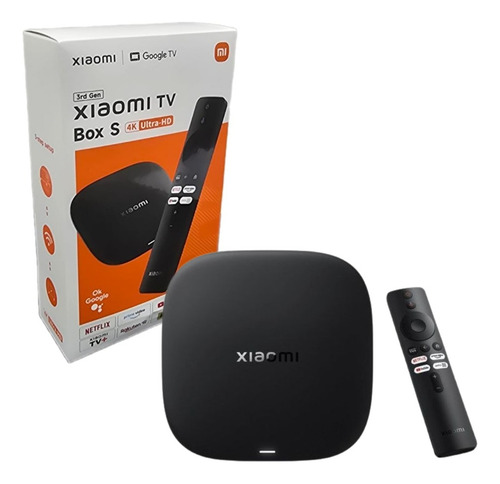 Mi Tv Box S Xiaomi 3rd Gen 4k Ultra Hd Bivolt 32gb Preto Preto De Voz