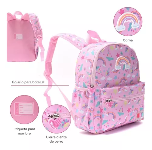 ➤ Mochila Infantil Personalizada Arcoiris