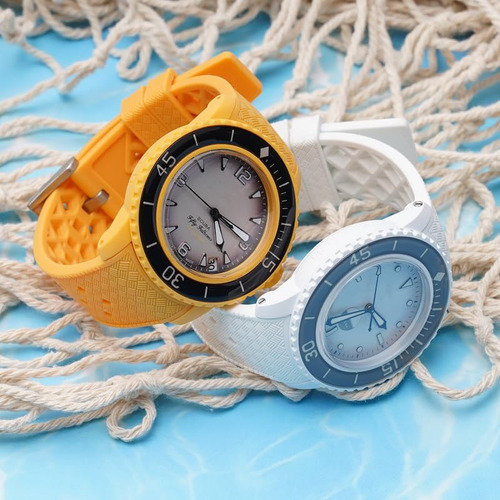 Malla Para Reloj Con Hebilla Para Blancpain X Swatch-azul