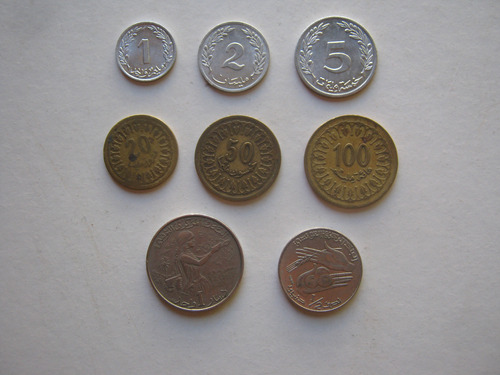 Túnez 8 Monedas Diferentes C3