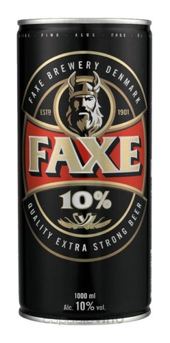 Imagen 1 de 10 de Cerveza Faxe Extra Strong 10% Lata 1000ml. -  Dinamarca
