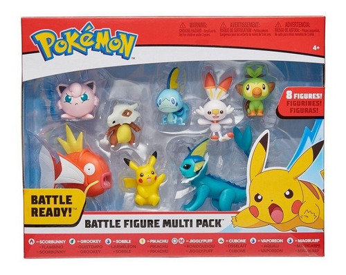 Set Figuras Pokemon Battle Multi Pack (8 Figuras)