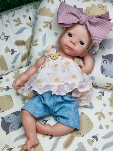 Bebe Reborn Emma Silicona Sólida Suave Flexible