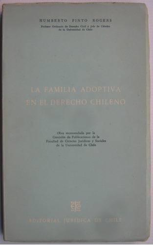 Familia Adoptiva En Derecho Chileno Humberto Pinto