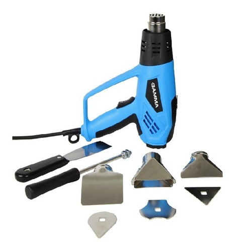 Kit Pistola De Calor Gamma G1935kar 2000w Celeste + Maletín