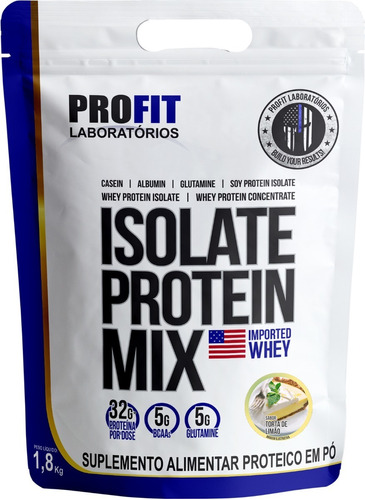 Imagem 1 de 2 de Whey Isolate Protein Mix Refil 1800g (1,8kg) - Profit Labs