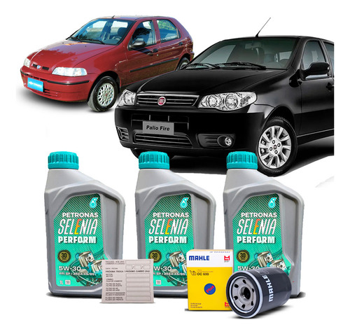 3l Oleo 5w30 E Filtro Fiat Palio 1.0 1.3 1.4 2001/2016 Fire