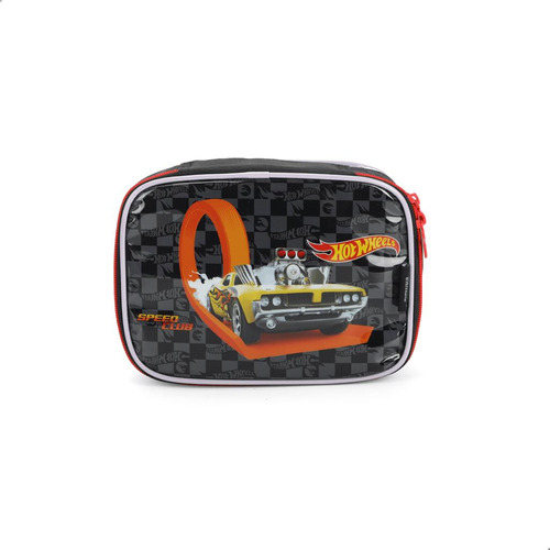 Estojo Luxcel Hot Wheels Box 1 Fecho Preto Ei39994hw