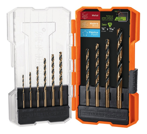 Set De 10 Brocas Hss Split Point Truper 11399