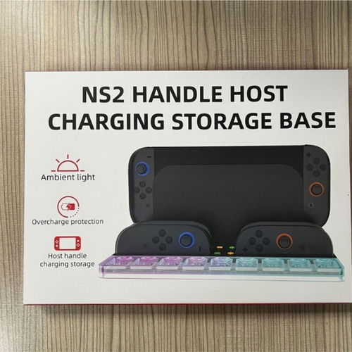 Compatible Con Switch2 Joy-con Base De Carga Rgb 4 Ranuras