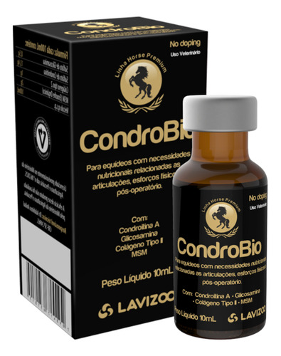Condrobio Lavizoo 10ml Recuperação Articular Equinos Atletas