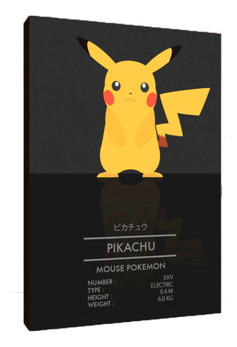 Cuadros Poster Pokemon Pikachu 60x90 (khu 21)