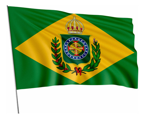 Bandeira Brasil Imperio Dupla Face P/ Hasteamento  1,45x1 M