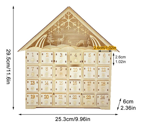 De Casa De Madera Led Navidad Decorar Calendario De Adviento