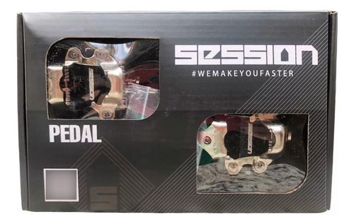 Pedal Clip Mtb Session M101 Aluminio Com Rolamento Com Taco