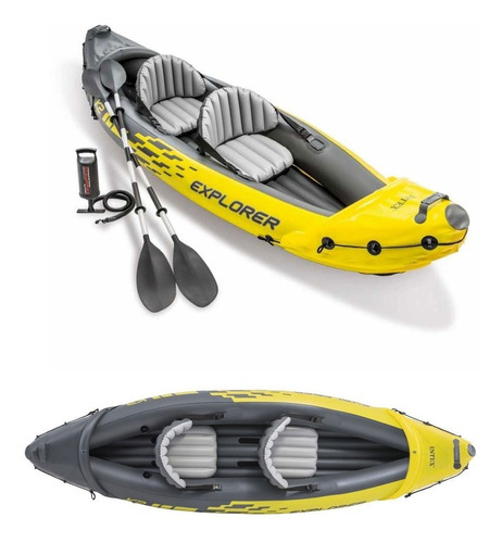 Kayak Intex Explored K2 Inflable Con Remos 2 Personas