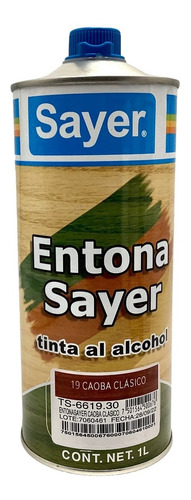 Tinta Para Madera Entona Sayer Lack 1 Lt Tinta Al Alcohol