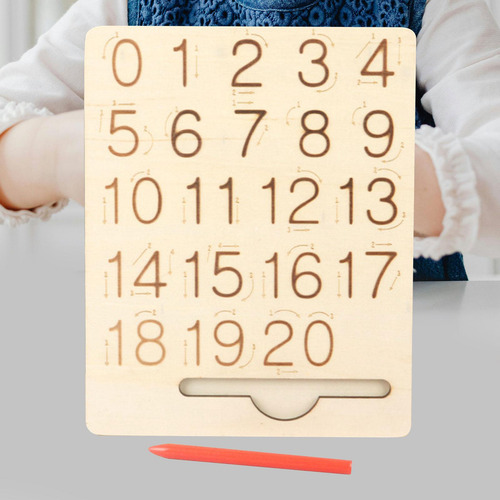 Tablero De Rastreo De Formas Y Números Para Niños, Tablero