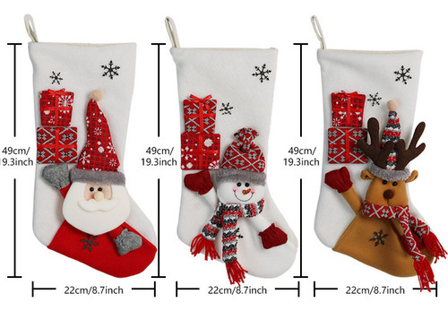 Djjdjj3pcs Calcetín Navideño Bolsa De Regalo Adornos Navideñ