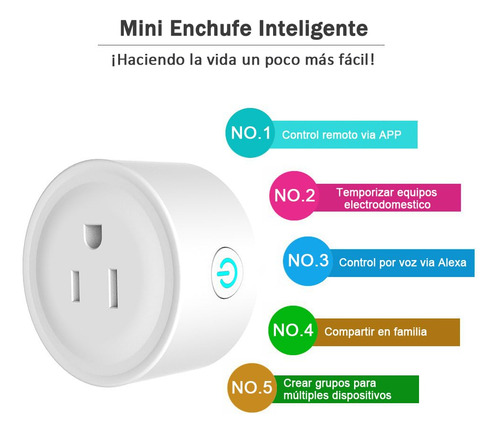 Mini Enchufe Inteligente Wi-fi Control Remoto 2 Piezas