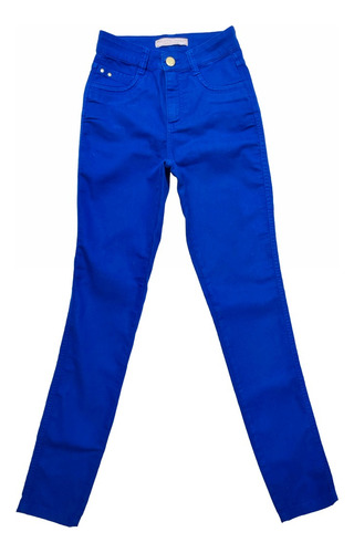 Calça Jeans Feminina Brim Justa Colorida Cintura Alta 36