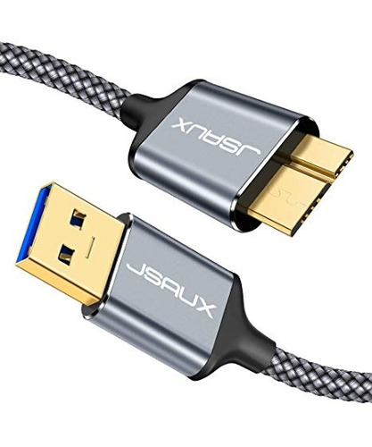 Usb 3.0 Cable Micro, Jsaux Paquete De 2 (3,3 Pies + 6,6 Pies