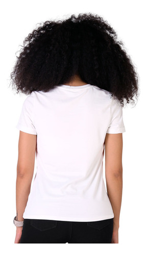 Crema - Gra - Playera Mujer Moda Camiseta Blanco Aditivo 552
