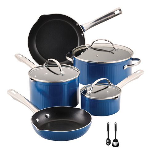 Batería Cocina 10p Farberware Style Diamondmax® 13578/13548 Color Azul