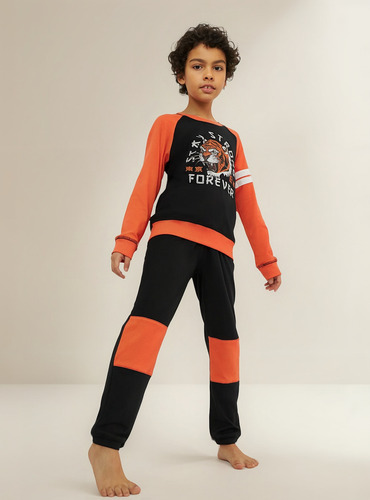 Pijama Niño Largo Algodón Palmers 87231neg