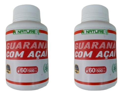 Pack Guaraná Con Acai Puro 500mg Por Caps (120 Cápsulas) 