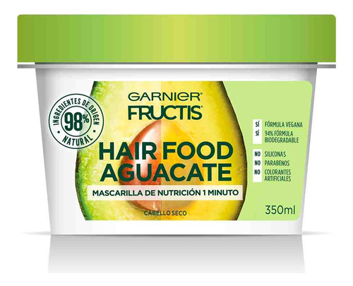 Mascarilla Hair Food Aguacate Nutrición 350ml