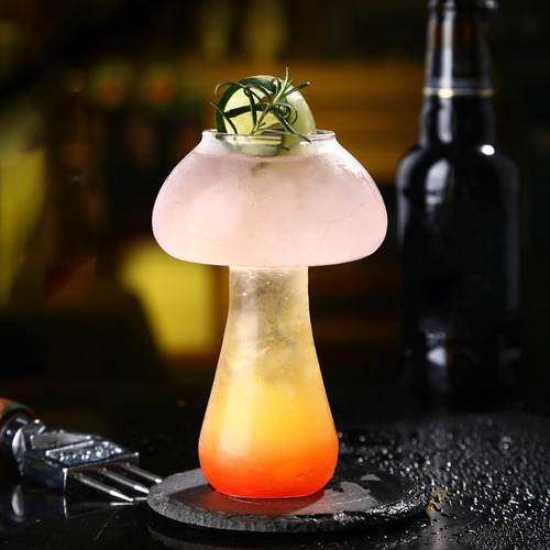 Champiñón Copa De Cristal Único Hongo Boda Transparente