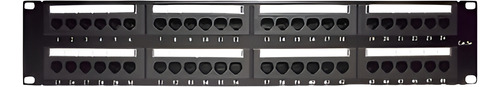 Patch Panel Utp De 48 Puertos Cat5e 19in, 2u Con Barra Para