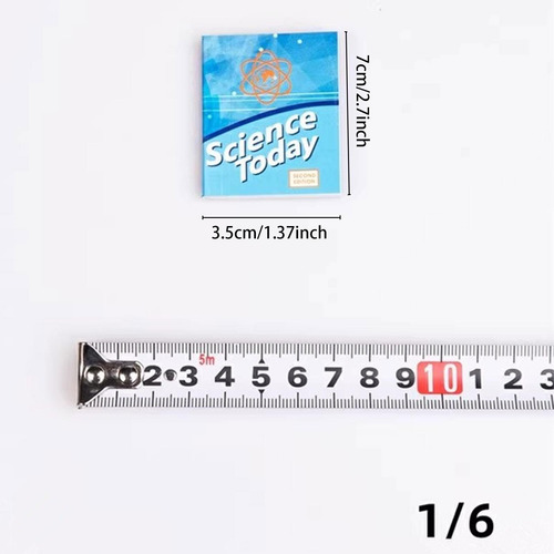 Modelo De Libro En Miniatura A Escala 1:6 Para Bricolaje,