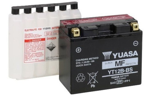 Batería Yuasa Yuam6212b Yt12b-bs