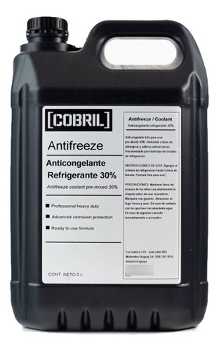 Antifreeze Anticongelante Para Radiador 5lts Cobril H Y T 