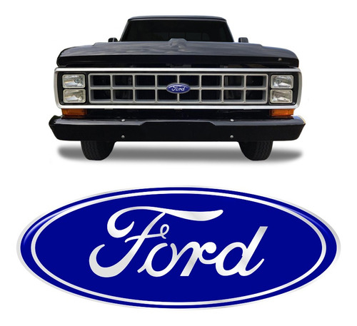 Imagem 1 de 5 de Emblema Ford F-1000 75/92 Adesivo Frontal Grade Resinado