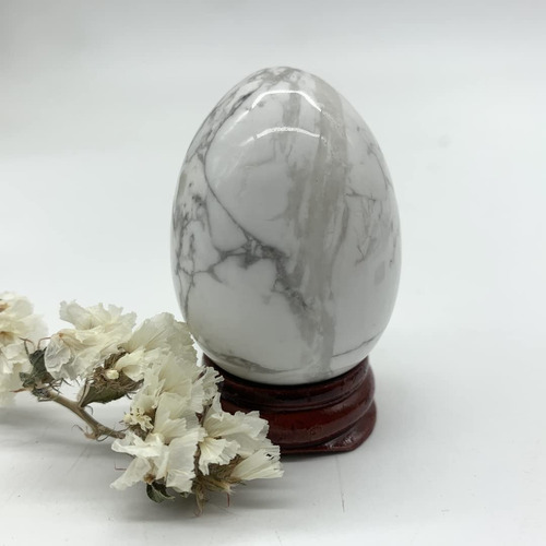 Cristal Piedra Reiki Forma Huevo Turquesa Blanca Natural