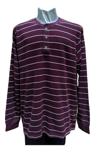 Buzo Denver Bordo C/rayas Blancas. T 2 Xl 3xl Insuperable 