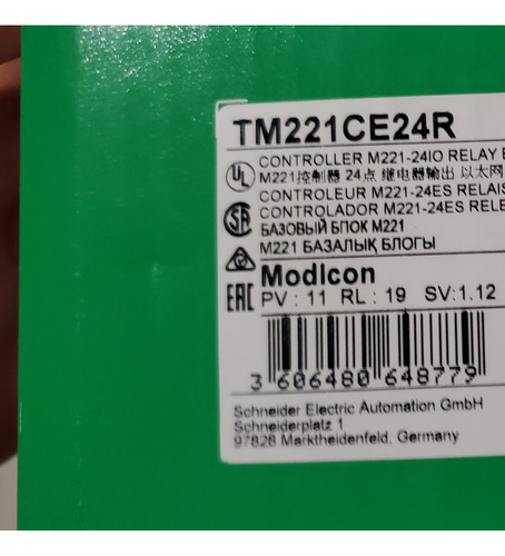 Plc Schneider Electric Modelo Tm221ce24r (Usado)