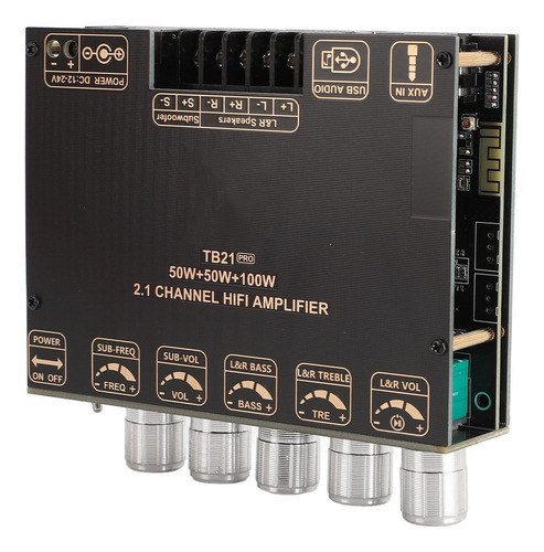 Módulo Amplificador De Potencia Placa De 2.1 Canales 50wx2 P