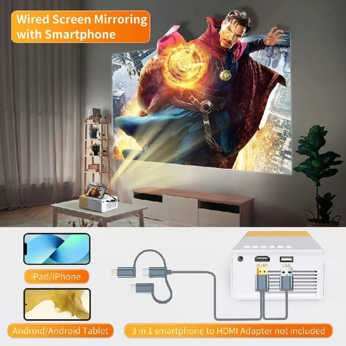 Mini Proyector Led Portátil Para El Hogar