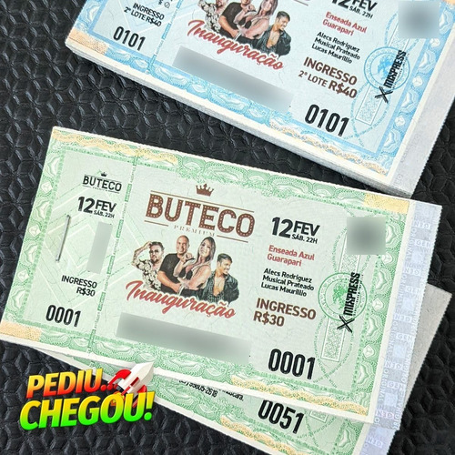 Ingresso Convite Personalizado Color Festa Evento . 400