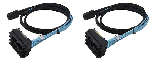 2 Cables Sas-36p Sff 8087 A 4 Sas 29p Sff-8482 Hard D De 15