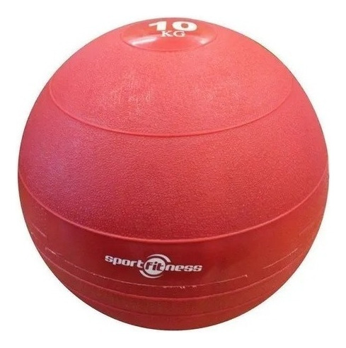 Balón Medicinal Peso 10kg Caucho Gymball Ejercicio Sportfit Color Rojo