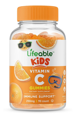 Lifeable Vitamina C 250 Mg Para Nios  Suplemento Gomoso De S