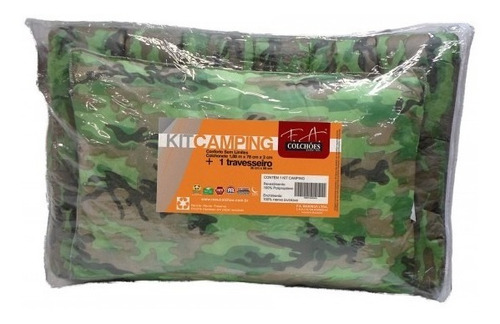 Imagem 2 de 2 de Kit Camping Colchonete + Travesseiro Retiro Pesca