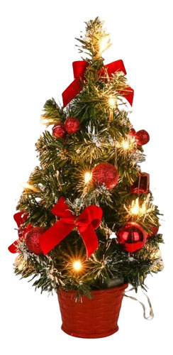 Árbol De Navidad De Mesa Tipo Centro Comercial Iluminado Con