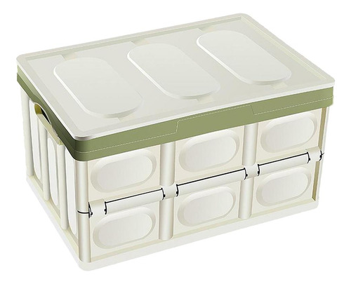 Caja De Almacenamiento Plegable De Plástico 55l, Caja Verde