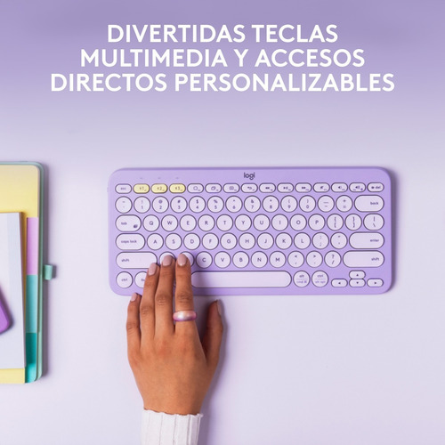 Logitech K380, Teclado Bluetooth Multi-dispositivo - Lavanda
